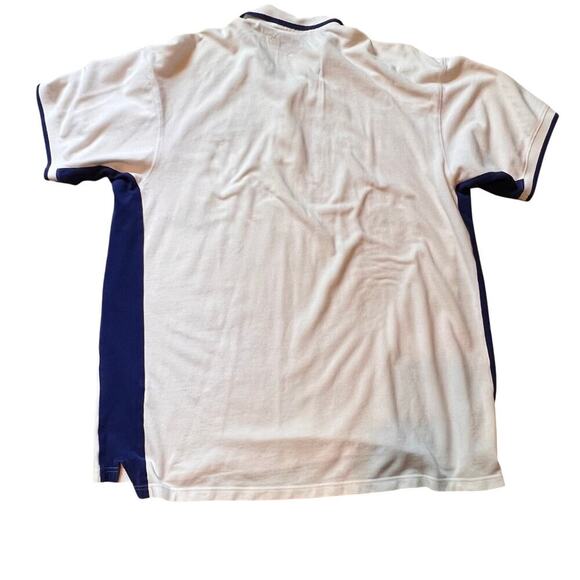 Ebtek by Eddie Bauer Men's Short Sleeve Golf Polo.  White/Blue.  Size XL - Picture 2 of 8